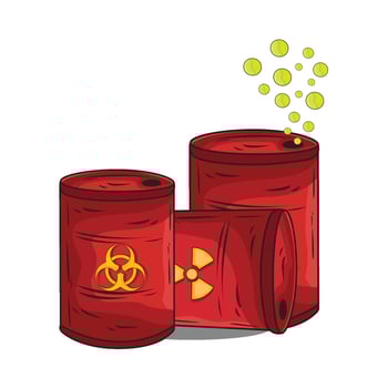 illustration of radioactive barrel vector