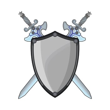 illustration of sword and shield vector