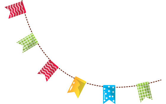 festive serpentine and confetti png