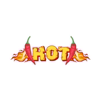 hot fire with hot chili illustration vector