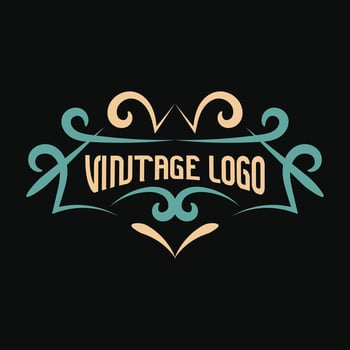 Vintage frame logo. Antique label. Suitable for studio, barber shop, drinking label, fashion, brewing, salon, shop, signage. vector