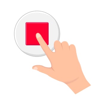 hand cursor click record illustration vector