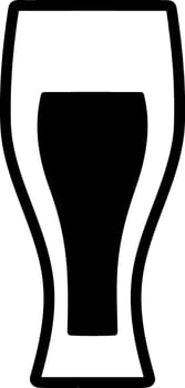 Glass toast icon Stencil beer drink vector