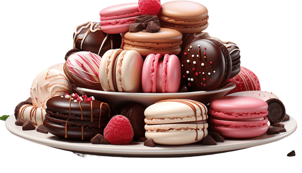 AI generated chocolates, Decadent Sweets, Delicious Delicacies PNG transparent background