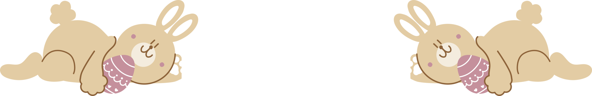 happy easter with bunny rabbit and easter egg with blank sign banner text box, flat png transparent element character design