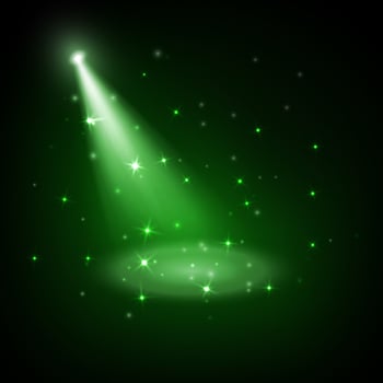 Abstract disco background with spot lights and bright rays vector