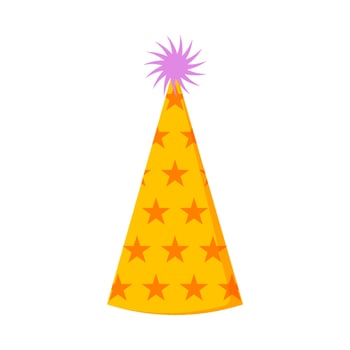 Flat illustration of party hat on isolated background vector