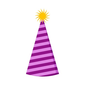 Flat illustration of party hat on isolated background vector