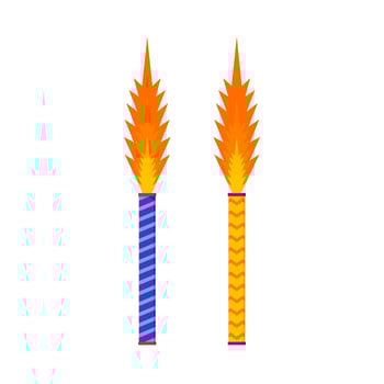 Flat illustration of firecracker on isolated background vector