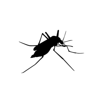 Mosquito Silhouette, can use for Art Illustration Pictogram, Website, and Graphic Design Element. Vector Illustration