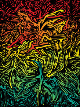Abstract colorful psychedelic background vector