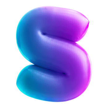 Bubble Font Gradient Letter S png