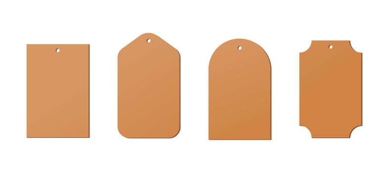 Gift tags shapes vector isolated
