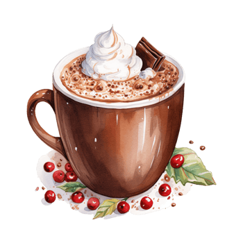 AI generated cup of hot chocolate with whipped cream. AI generated image png