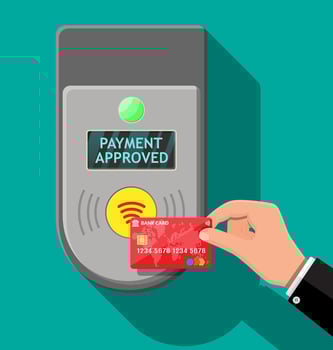 Terminal and bank card vector