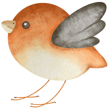 Autumn Bird watercolors png