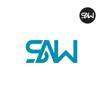 Letter SAW Monogram Logo Design vector