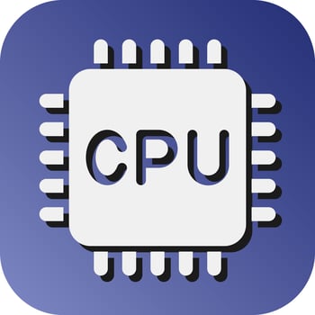 Cpu Vector Glyph Gradient Background Icon For Personal And Commercial Use.
