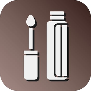 Lip Gloss Vector Glyph Gradient Background Icon For Personal And Commercial Use.