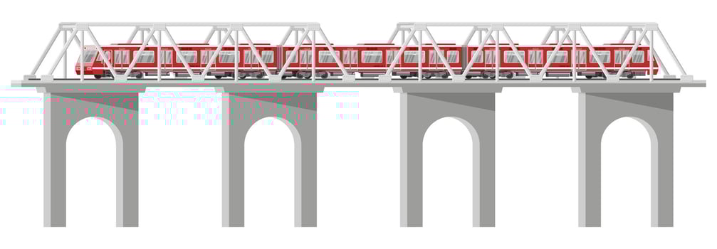 Skytrain Isolated on White. Super Streamlined Train. Passenger Express Railway Locomotive. Monorail Railroad Public Transportation. Rapid Transport Subway. Flat Vector Illustration