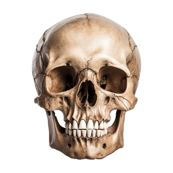 AI generated Realistic skull isolated on transparent background png
