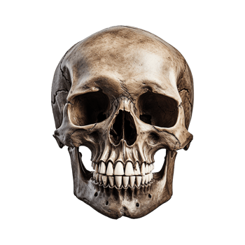 AI generated Realistic skull isolated on transparent background png