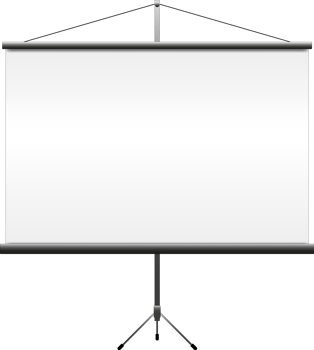 Projector screen black realistic png