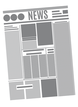 Modern white newspaper png