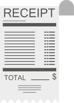 Total bill icon with dollar symbol png