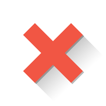 Simple check mark with red cross png