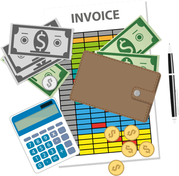 Financial invoice concept png