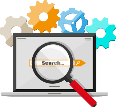 Laptop with search engine png