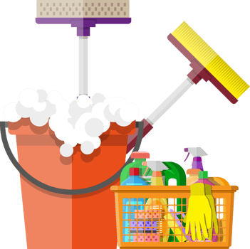 Cleaning service and supplies png