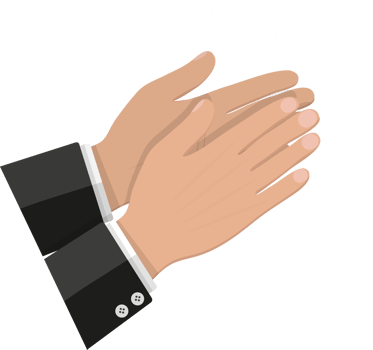 Human hands clapping png