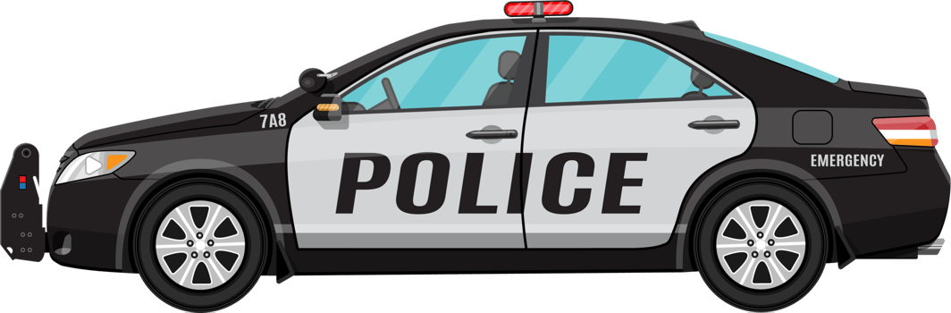 Police car side view png