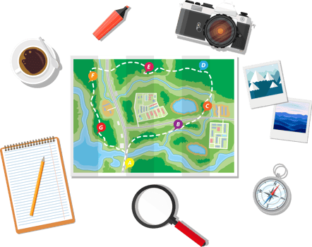 Planning trip concept png