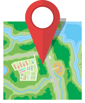 Folded paper city map icon png
