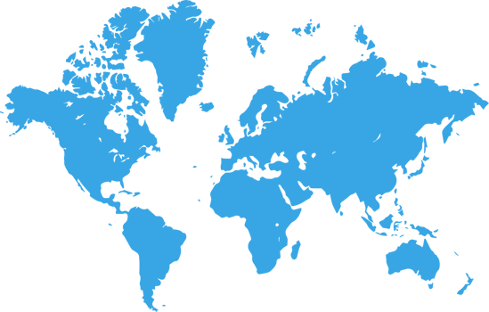 Blue world map png