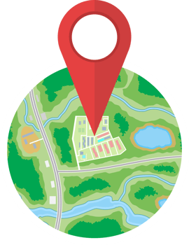 Folded paper city map icon png