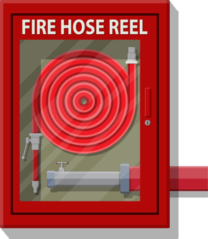 Water hose to extinguish the fire in cabinet png
