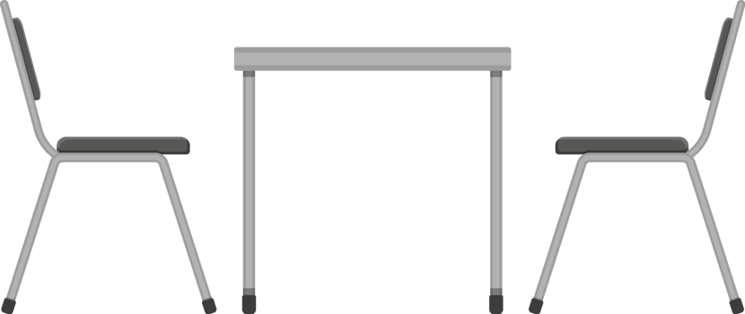 Table and chair, restaurant furniture png