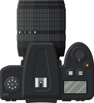 Modern photo camera png