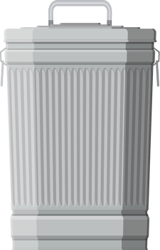 Steel street trash can png