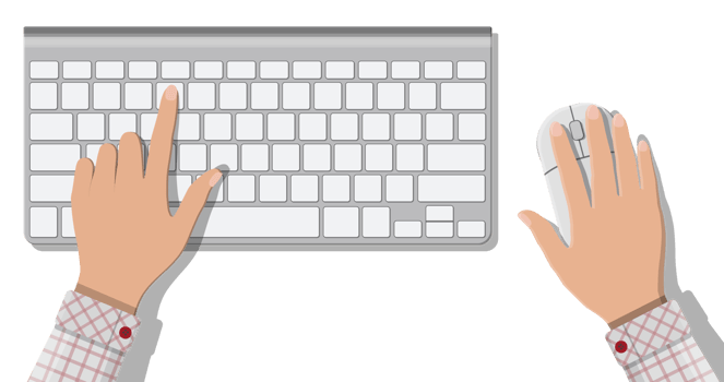 Modern computer keyboard and mouse png