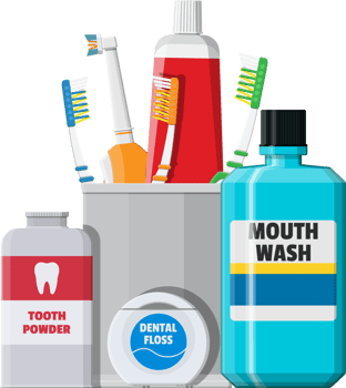 Oral care hygiene products png