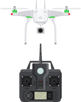 Remote controlled aerial drone png