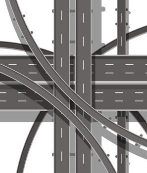 Empty highway top view png