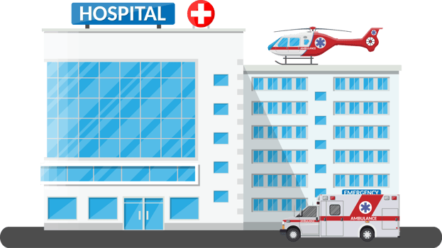Hospital building, medical icon. png