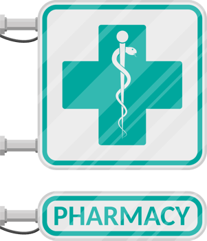 Pharmacy sign on wall png