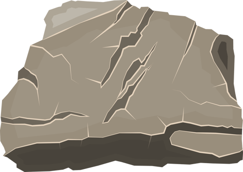 Grey stone, rock or boulder png